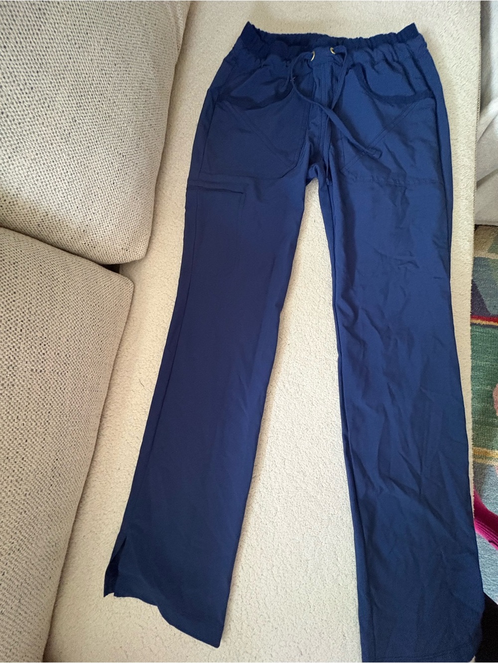 Cherokee Navy Women’s Petite XXS  Mid Rise Scrub Pants